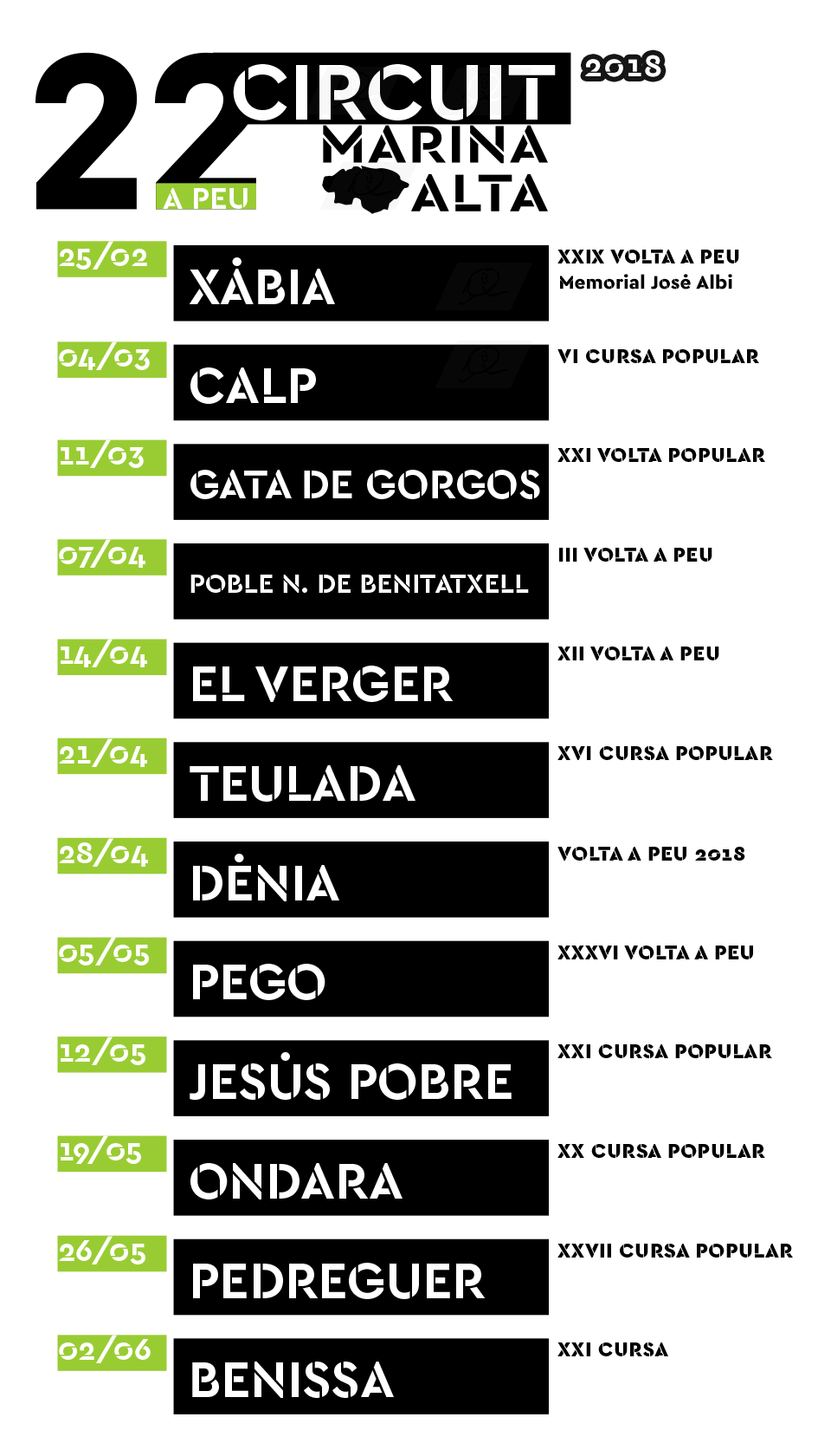 circuit a peu Marina Alta 2016