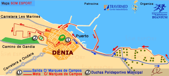 Recorrido de la 3� Mitja Marat� Ciutat de D�nia, Gran Premio Travermed