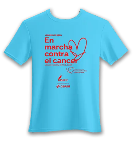 Camiseta cursa contra el Cáncer Xàbia
