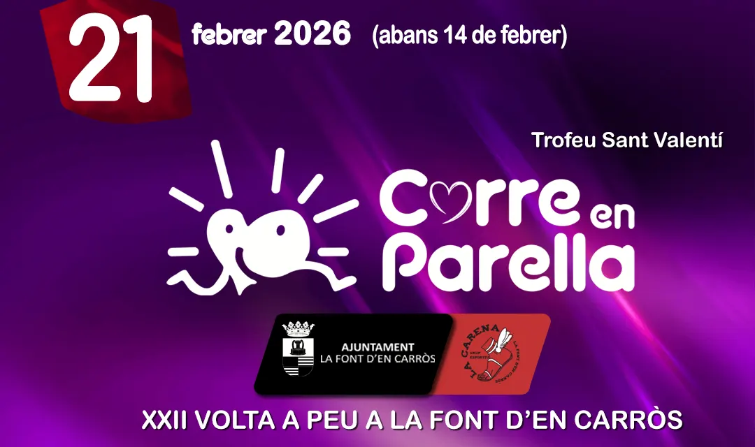 Volta a peu a La Font d'En Carròs. Nova data 21de febrer de 2026