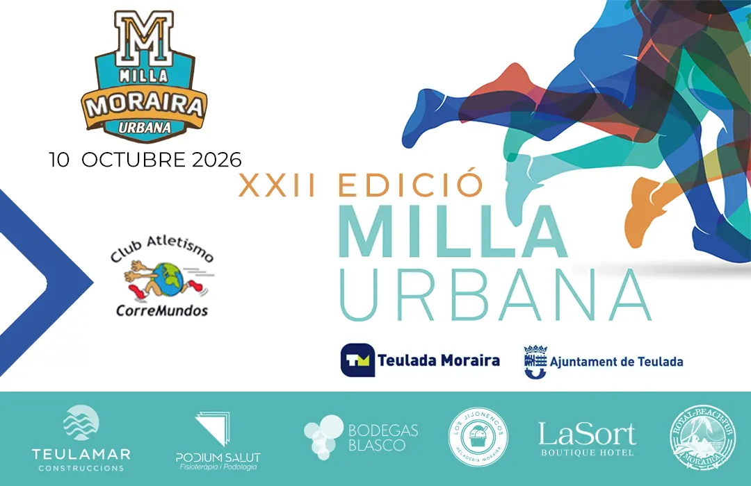 XXII Milla Urbana Moraira - Nueva fecha 10 de octubre de 2026